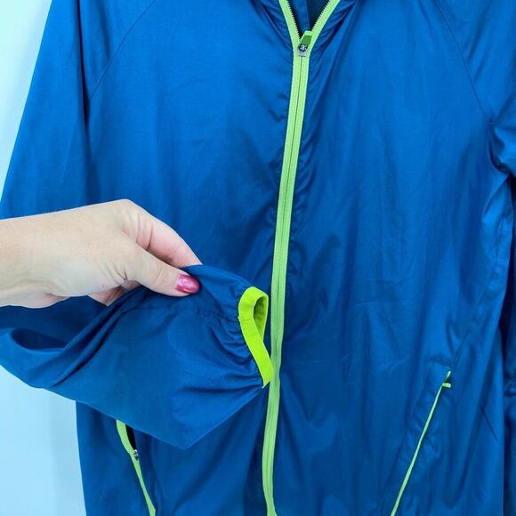 Merrell Windbreaker Jacket Womens Size S Teal Blue SelectDry Hooded Lightweight - Picture 6 of 14